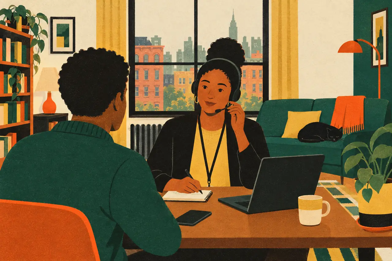 The internet outage. Your home internet in your Harlem apartment has been down since last night, and you work from home.