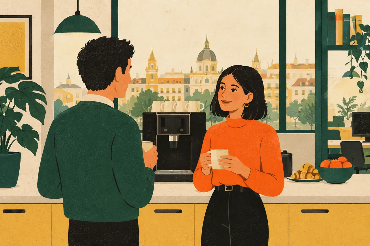 Weekend stories. It is Monday morning at the coffee machine in your Madrid office and a colleague asks you '¿Qué tal el finde?'.