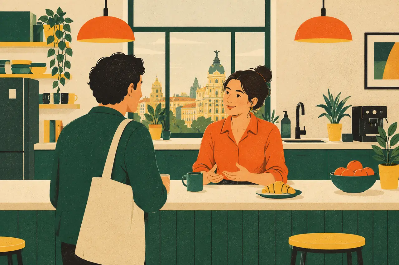 What you do. You are in the kitchen of a Madrid coworking space and someone you have just met asks what you actually do all day.