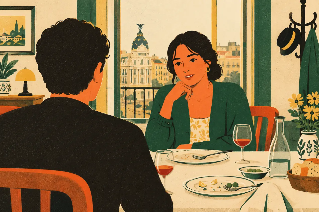 A story from your past. You are in the sobremesa after a long Sunday lunch in Madrid, plates still on the table.