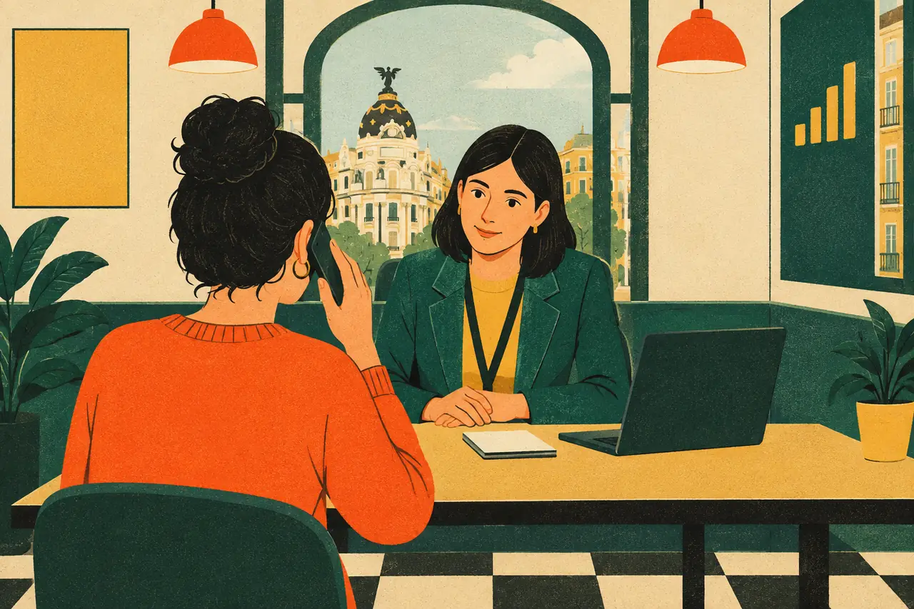 Calling customer service. You are on the phone with your Spanish mobile provider in Madrid, trying to sort out a charge you don't recognise on this month's bill.