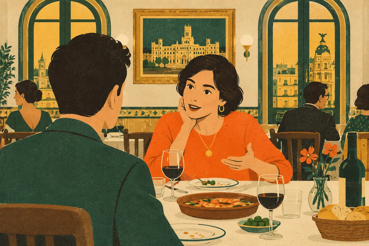 Dinner party talk. You are at a long dinner in Madrid, well into the sobremesa, seated next to a very curious neighbour.
