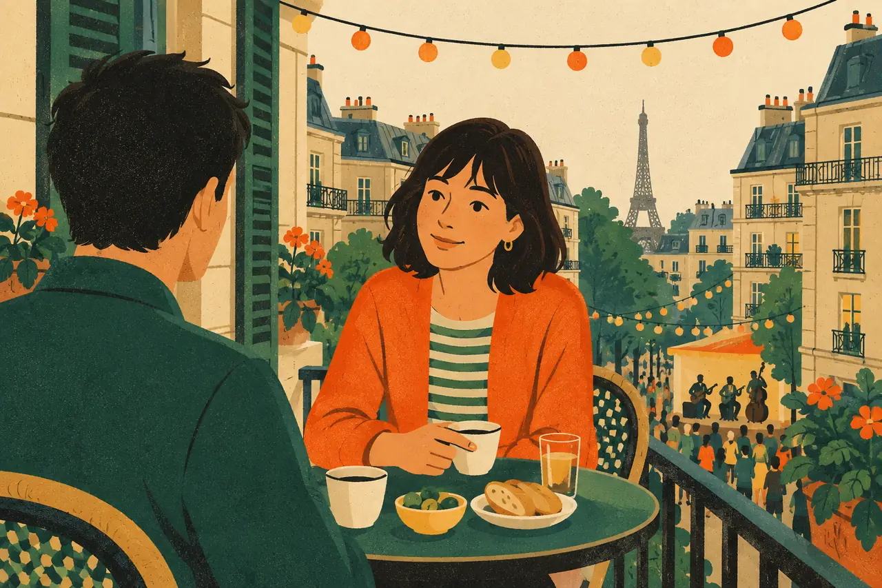 Traditions and festivals. A Parisian neighbour invites you out for the Fête de la Musique on 21 June.