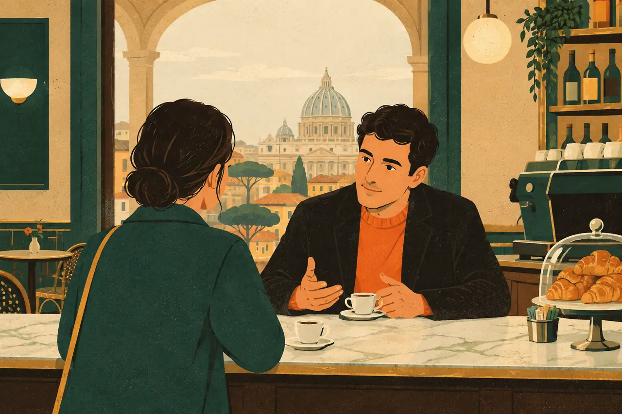Giving advice. Over a coffee at the bar in Rome, your friend tells you they are about to quit a job they hate and asks what you think.