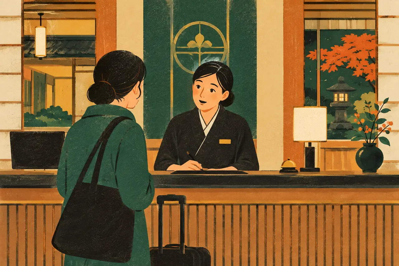 Arrival day chaos. Your delayed shinkansen gets you to your Kyoto hotel just before midnight, and the desk cannot find your reservation.
