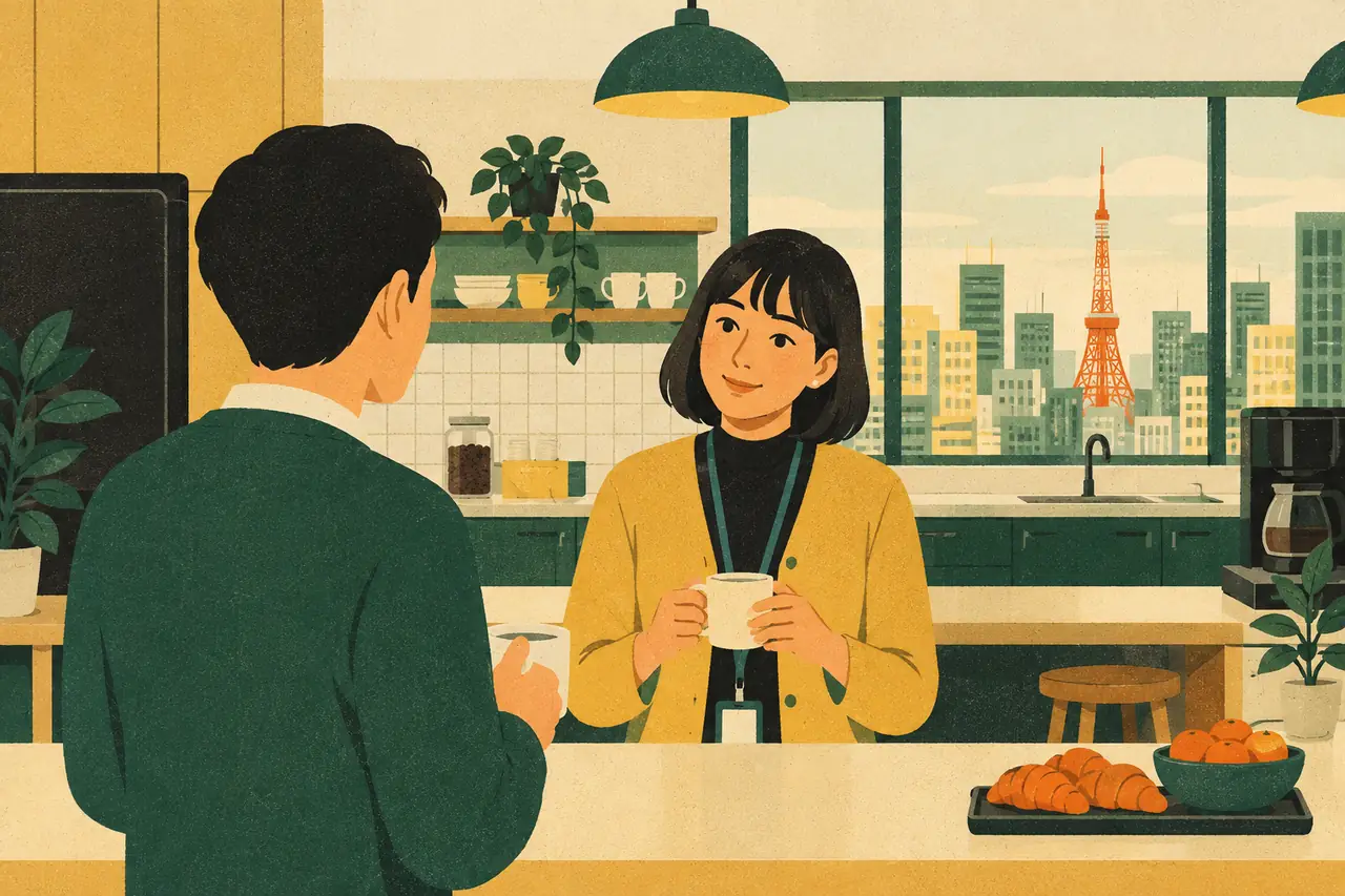 Weekend stories. It is Monday morning at the office kitchen in Tokyo and a colleague asks how your weekend was.